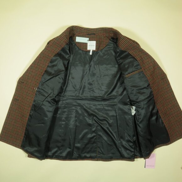 Avec Les Filles Hourglass Double Breasted Blazer Womens 3X Brown Wool New - Picture 4 of 6